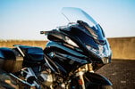 Detail shot of 2023 BMW R 1250 RT Triple Black Tourer