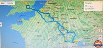 The total distance of the Europe bike trip The total distance of the Europe bike trip