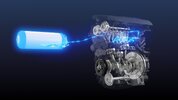 A view of Kawasaki's hydrogen engine concept (for a motorcycle previously mistaken to be christened HySE). Media sourced from Roadracing World. A view of Kawasaki's hydrogen engine concept (for a motorcycle previously mistaken to be christened HySE). Media sourced from Roadracing World.