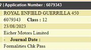A view of the trademark filings associated with a Guerrilla 450. Media sourced from the Hindustani Times. A view of the trademark filings associated with a Guerrilla 450. Media sourced from the Hindustani Times.