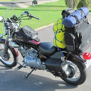 vstar 250 loaded for a trip to Glacier Park, Montana