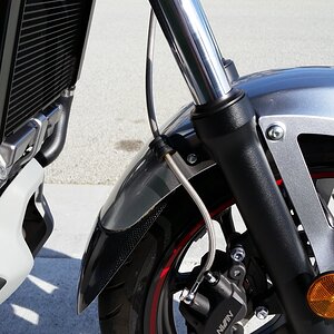 Clear braided front brake line..